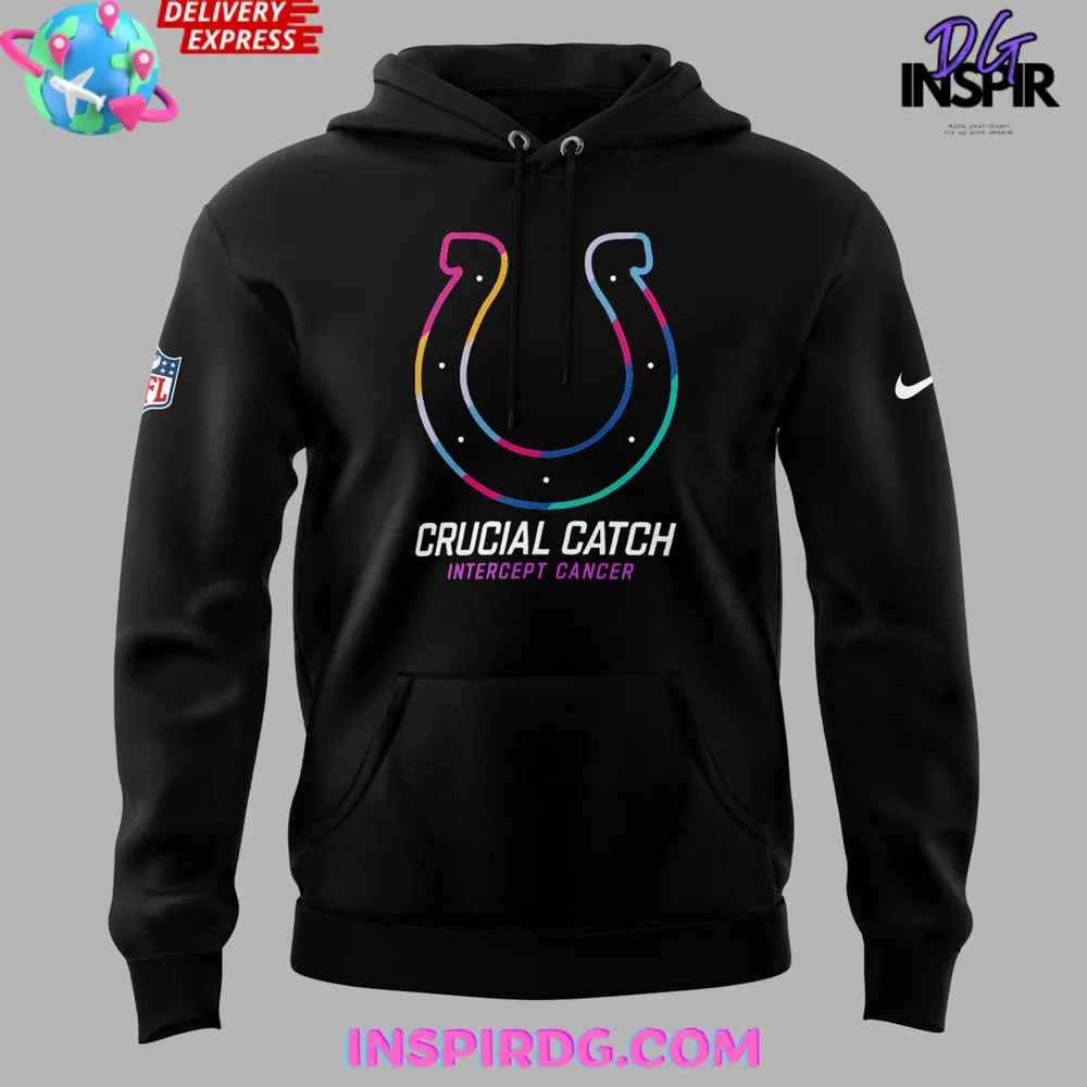 -Indianapolis Colts NFL Crucial Catch Intercept Cancer 2024 Hoodie