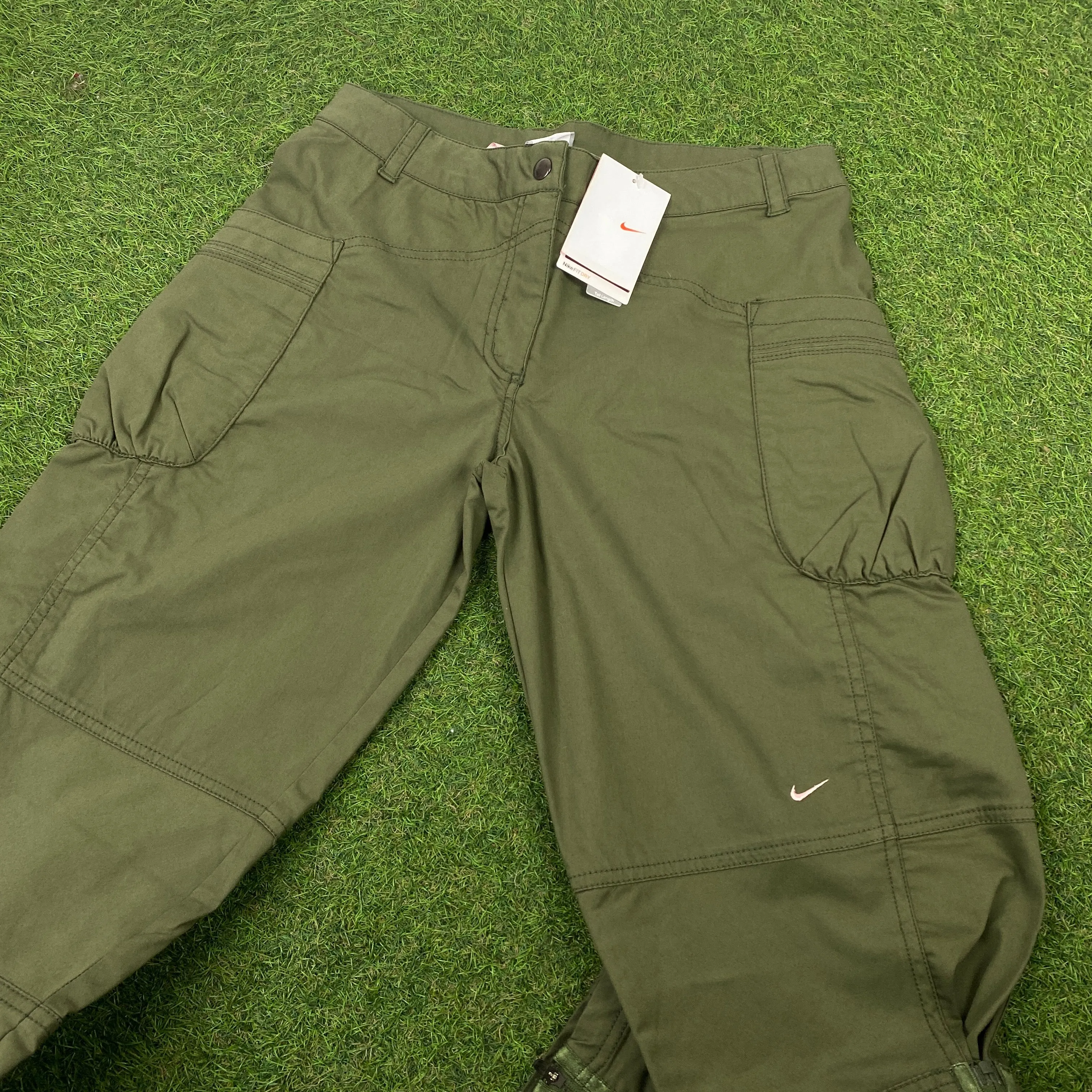 00s Nike Parachute Cargo Joggers Green Large