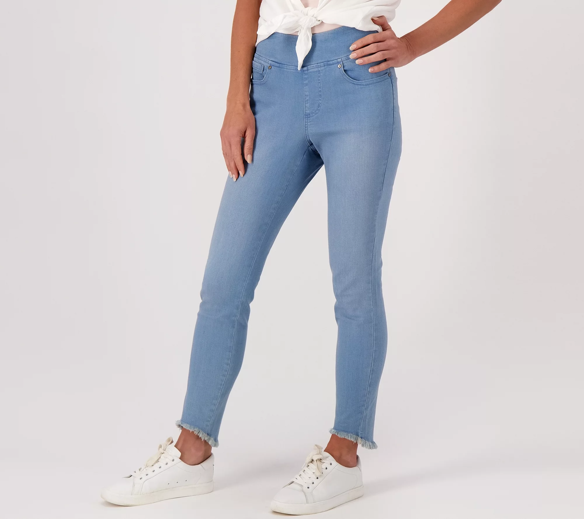 "As Is" Belle by Kim Gravel Petite TripleLuxe Denim Jeans