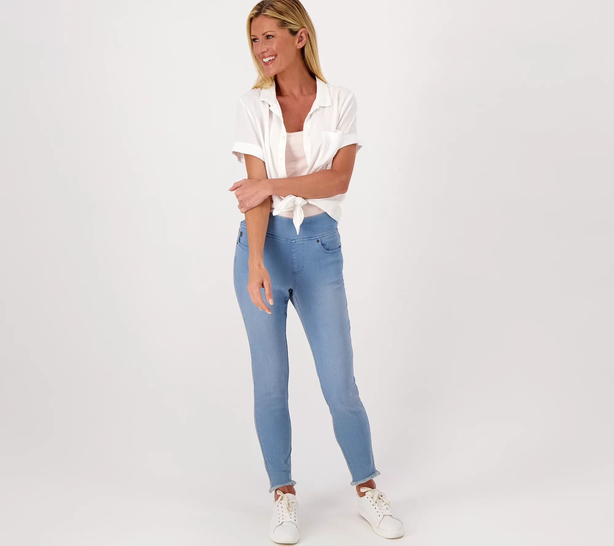 "As Is" Belle by Kim Gravel Petite TripleLuxe Denim Jeans