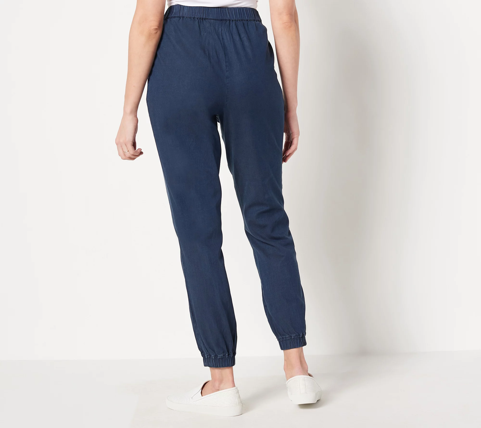 "As Is" Denim & Co. Regular Stretch Tencel Pull-On Joggers