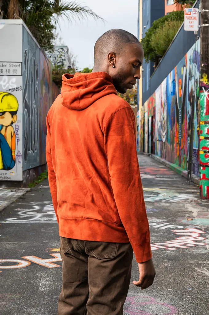 3sixteen x Self Edge Tonality Of Terrain Collection - Pull-Over Hoodie - Red Clay