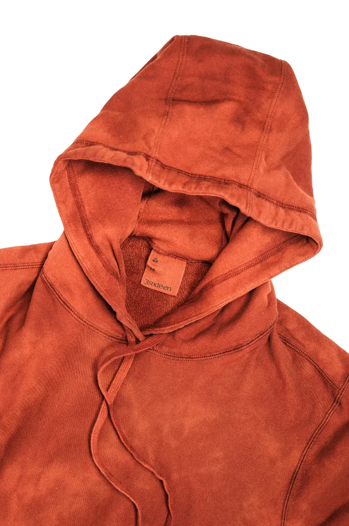 3sixteen x Self Edge Tonality Of Terrain Collection - Pull-Over Hoodie - Red Clay