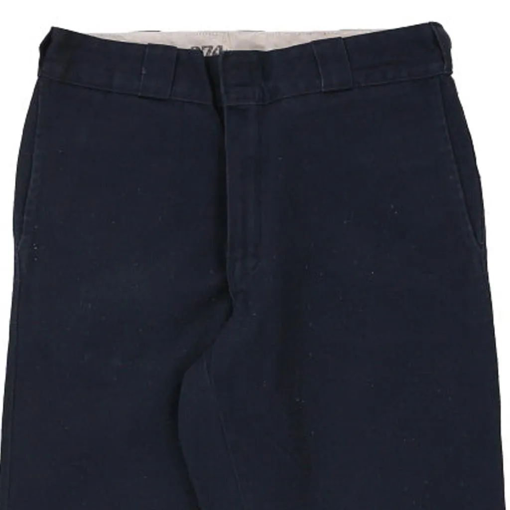 874 Dickies Trousers - 30W 31L Navy Cotton Blend