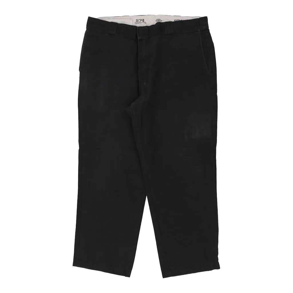 874 Dickies Trousers - 38W 29L Black Cotton Blend