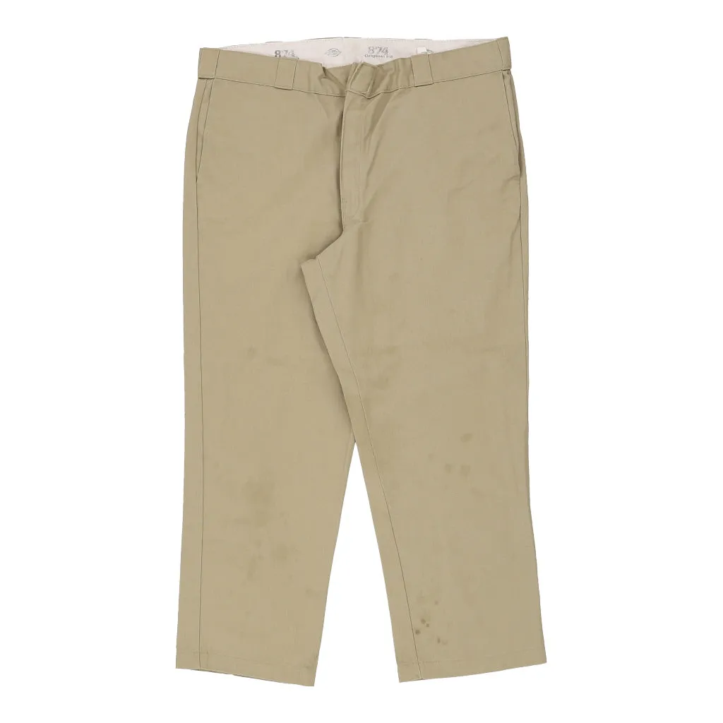 874 Dickies Trousers - 40W 29L Beige Cotton Blend