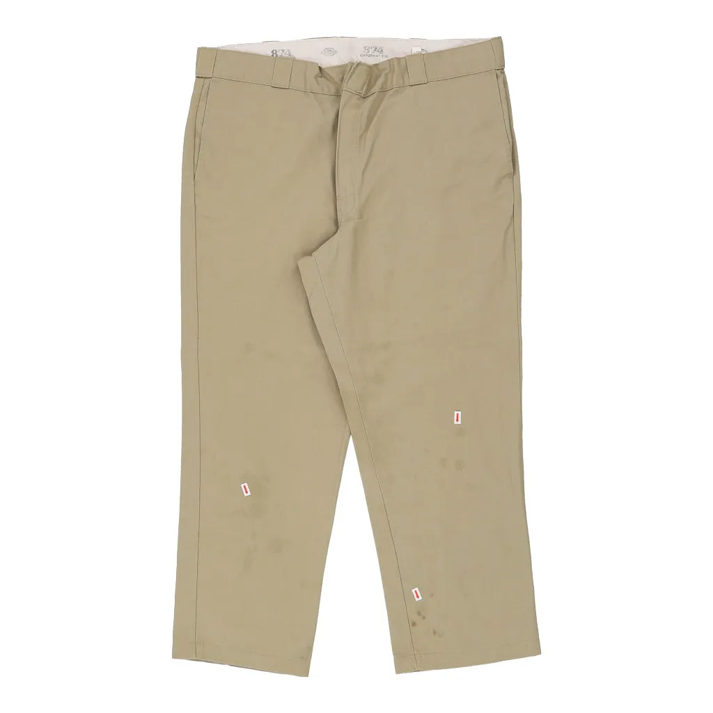 874 Dickies Trousers - 40W 29L Beige Cotton Blend