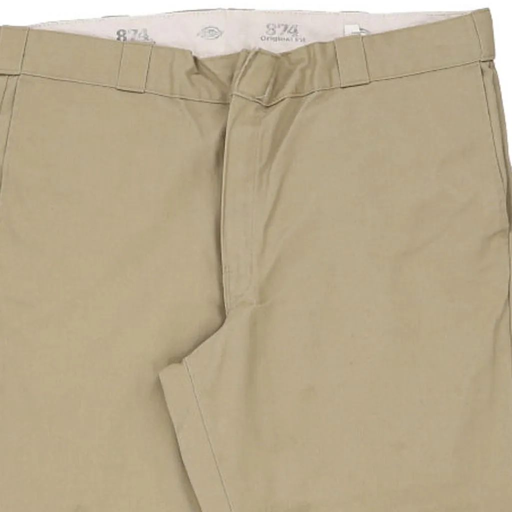 874 Dickies Trousers - 40W 29L Beige Cotton Blend