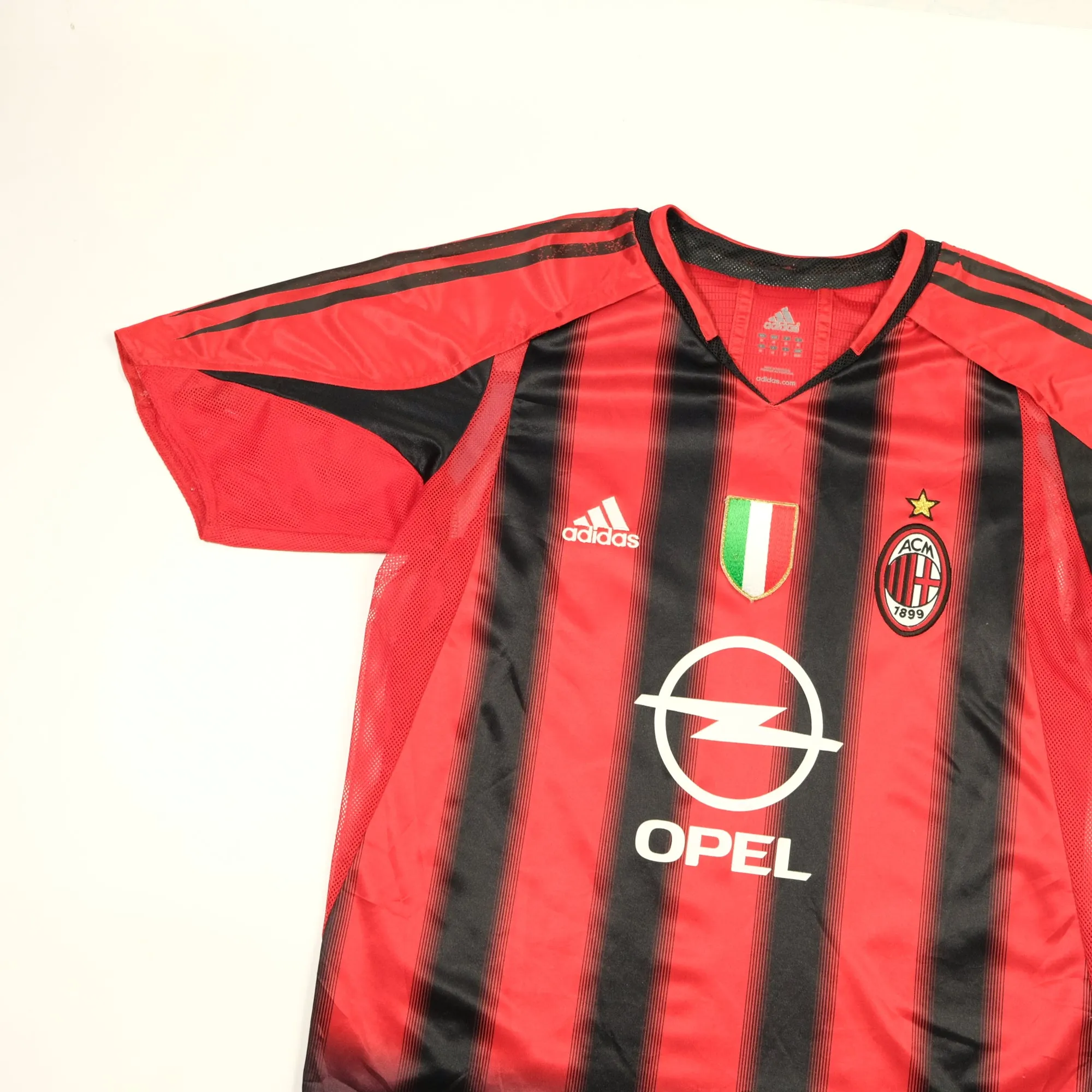 AC Milan Italy Player Issue Nesta 13 2004/2005 Original Adidas Home Football Shirt Small/Medium