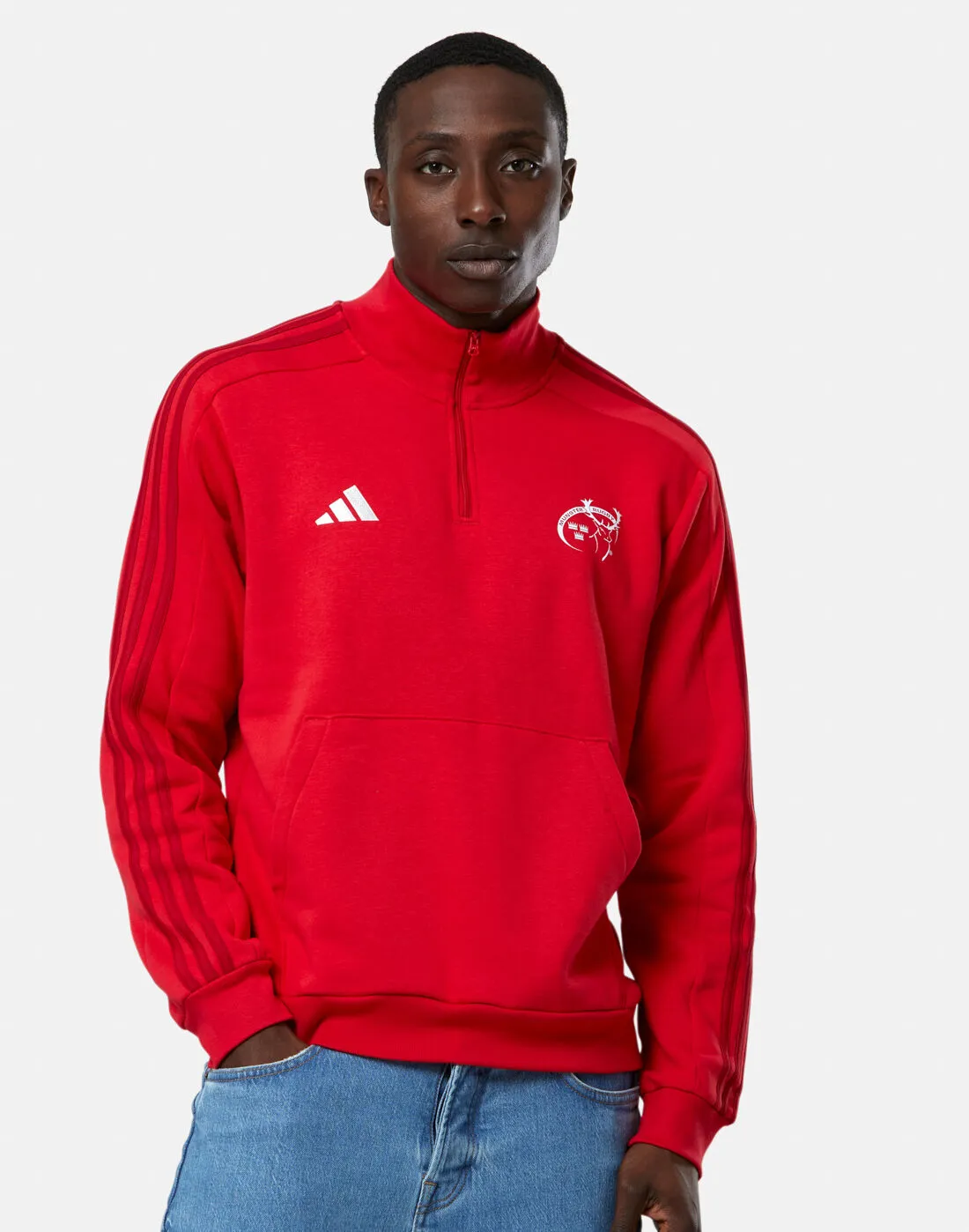 adidas Adults Munster Fleece Half Zip Top