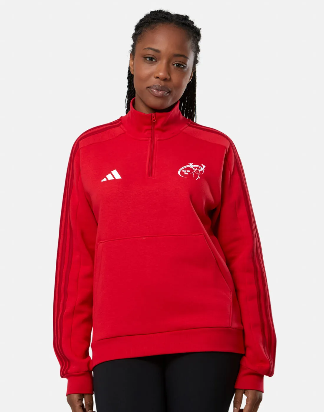 adidas Adults Munster Fleece Half Zip Top