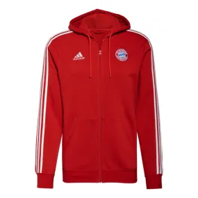 adidas FC Bayern 3-Stripes Full-Zip Hoodie