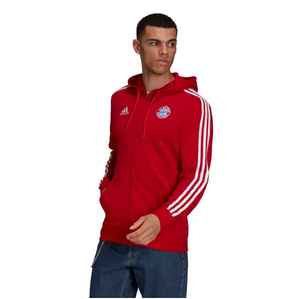 adidas FC Bayern 3-Stripes Full-Zip Hoodie