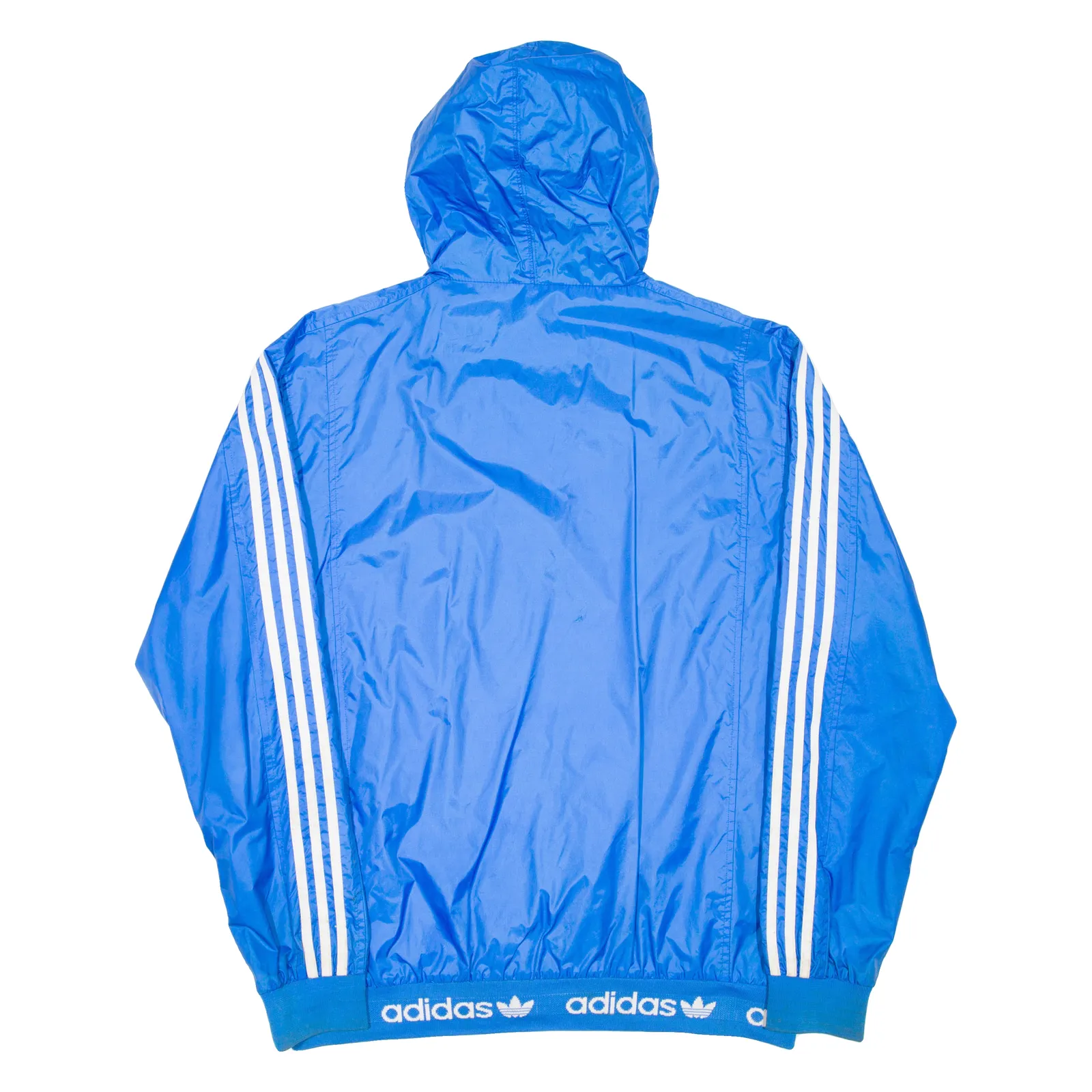 ADIDAS Mens Rain Jacket Blue Hooded XL