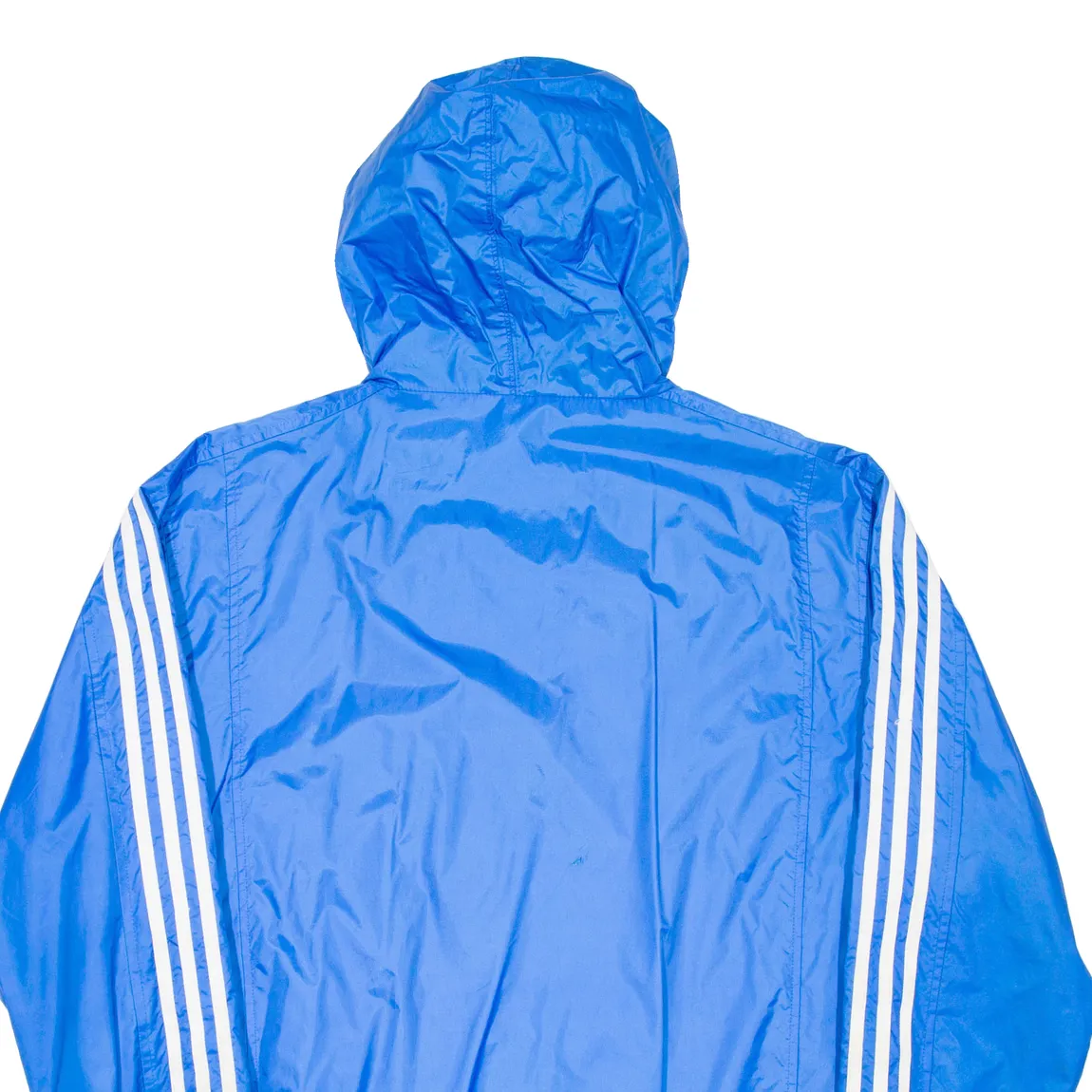 ADIDAS Mens Rain Jacket Blue Hooded XL