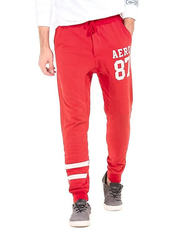 Aeropostale Brand Print Panelled Joggers