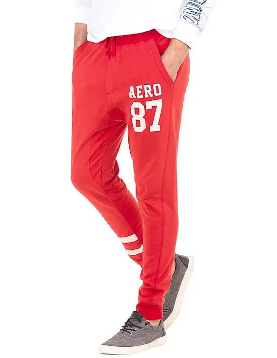 Aeropostale Brand Print Panelled Joggers