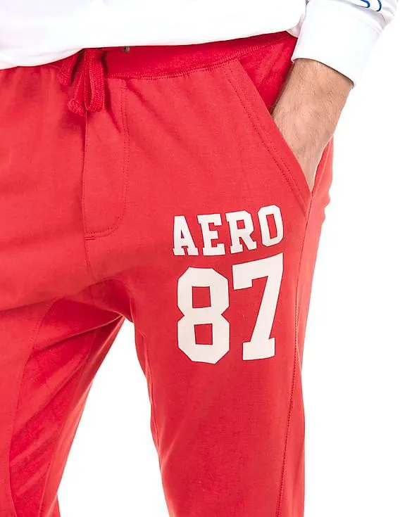 Aeropostale Brand Print Panelled Joggers