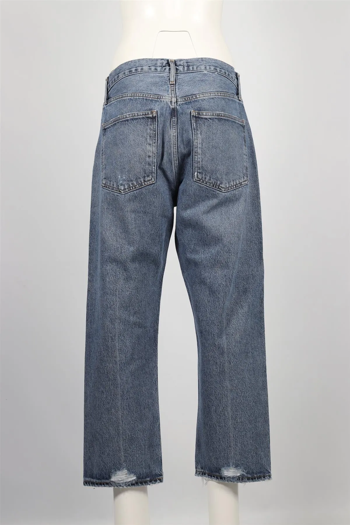 AGOLDE BLUE MID RISE STRAIGHT LEG JEANS W29 UK 10-12