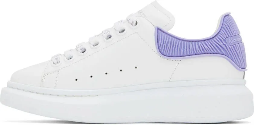 Alexander McQueen White & Purple Oversized Sneakers