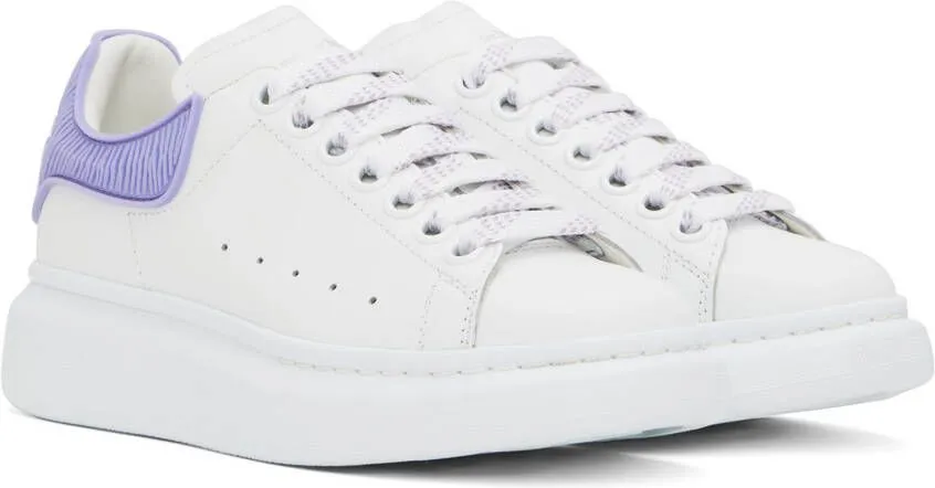 Alexander McQueen White & Purple Oversized Sneakers