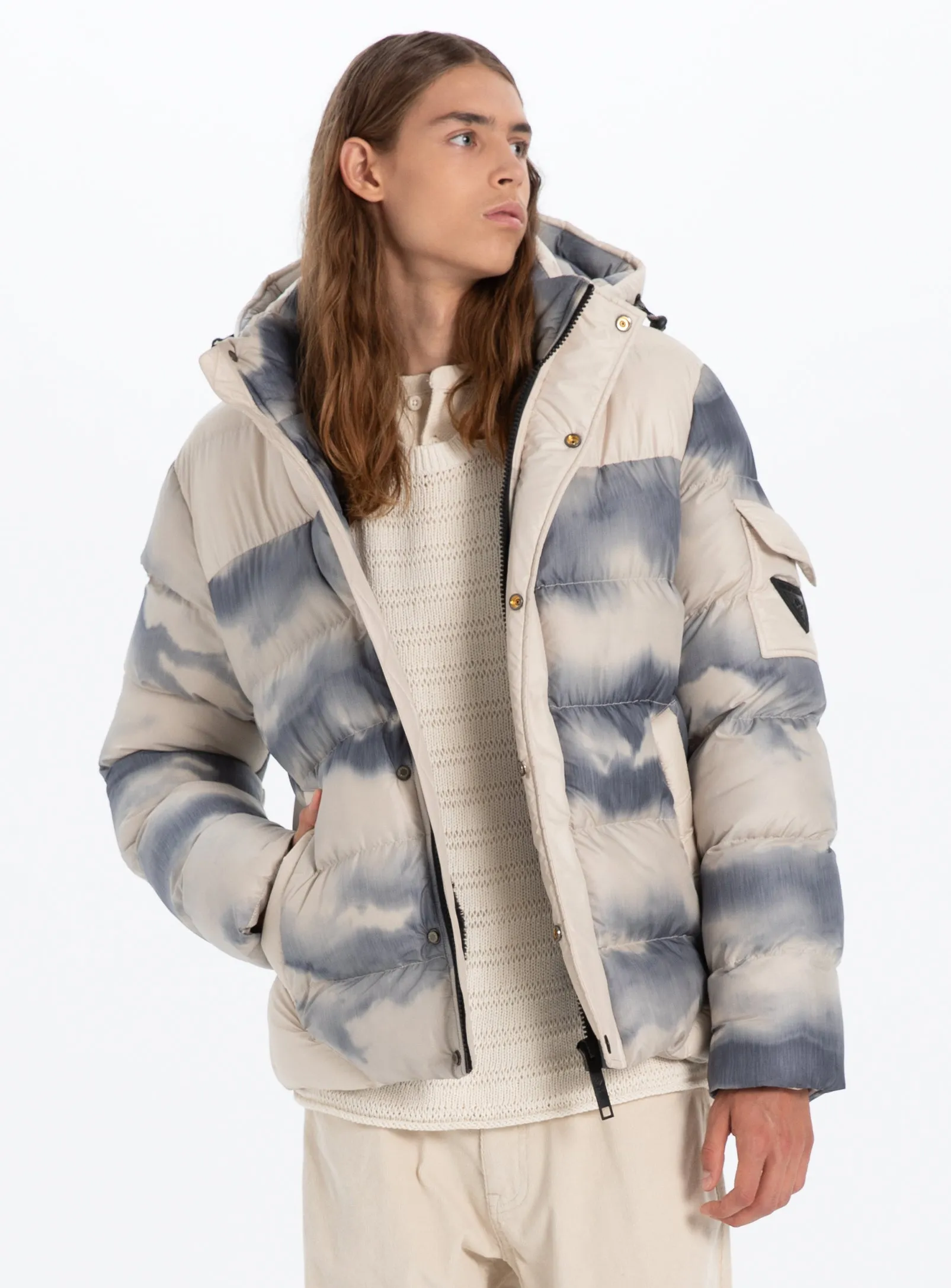 ALLTON| Engineered quilted Puffer printed Jacket||ALLTON|Veste matelassée imprimée à garnissage technique