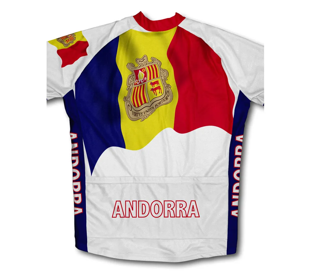 Andorra Flag Winter Thermal Cycling Jersey