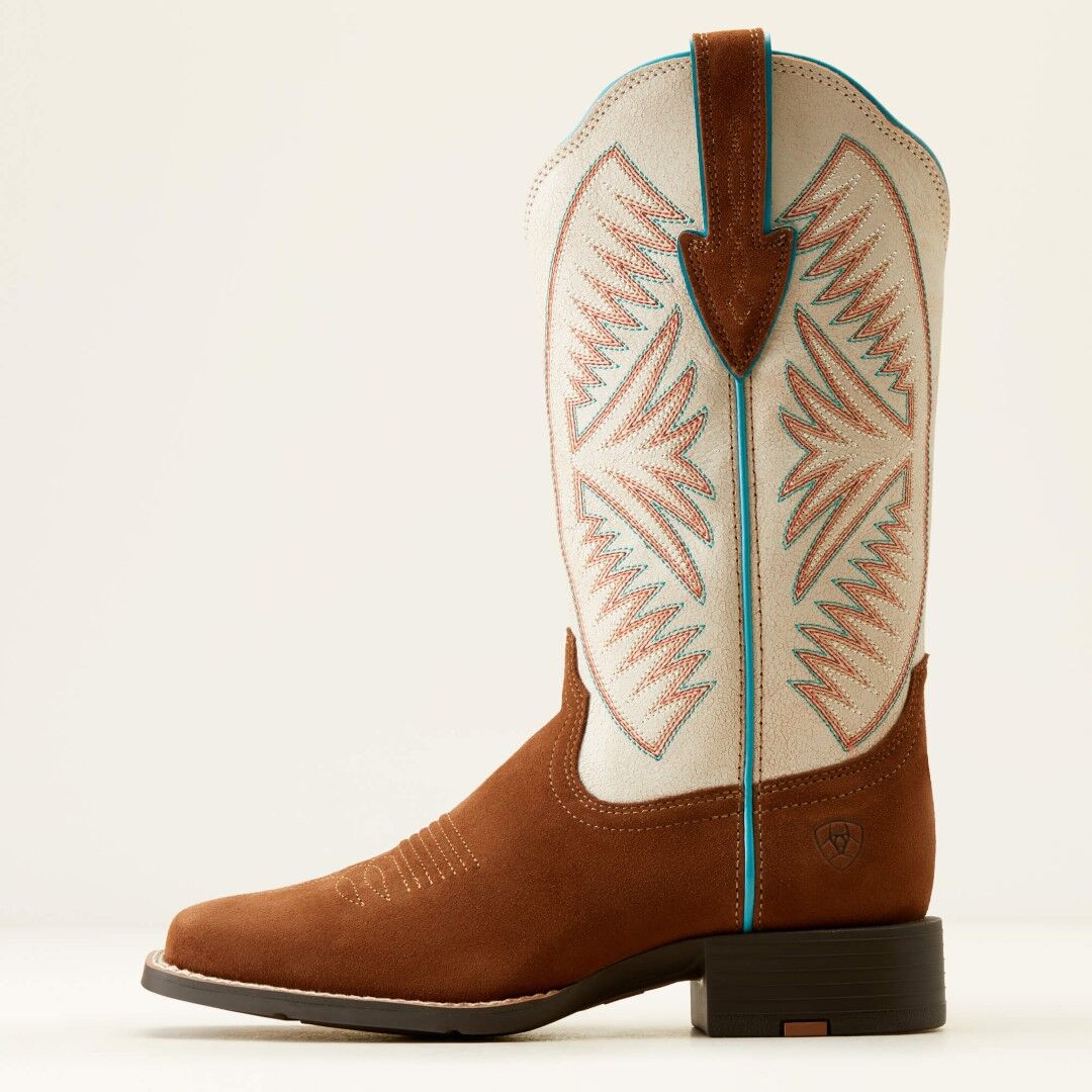 Ariat Women's Round Up Ruidoso Western Boot in Cedar Roughout