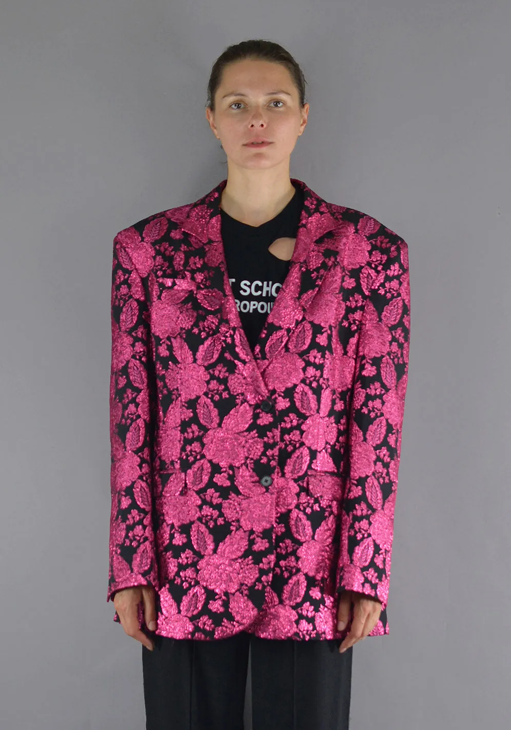 ART SCHOOL MJCKT004 OVERSIZED TAILORED JACKET PINK