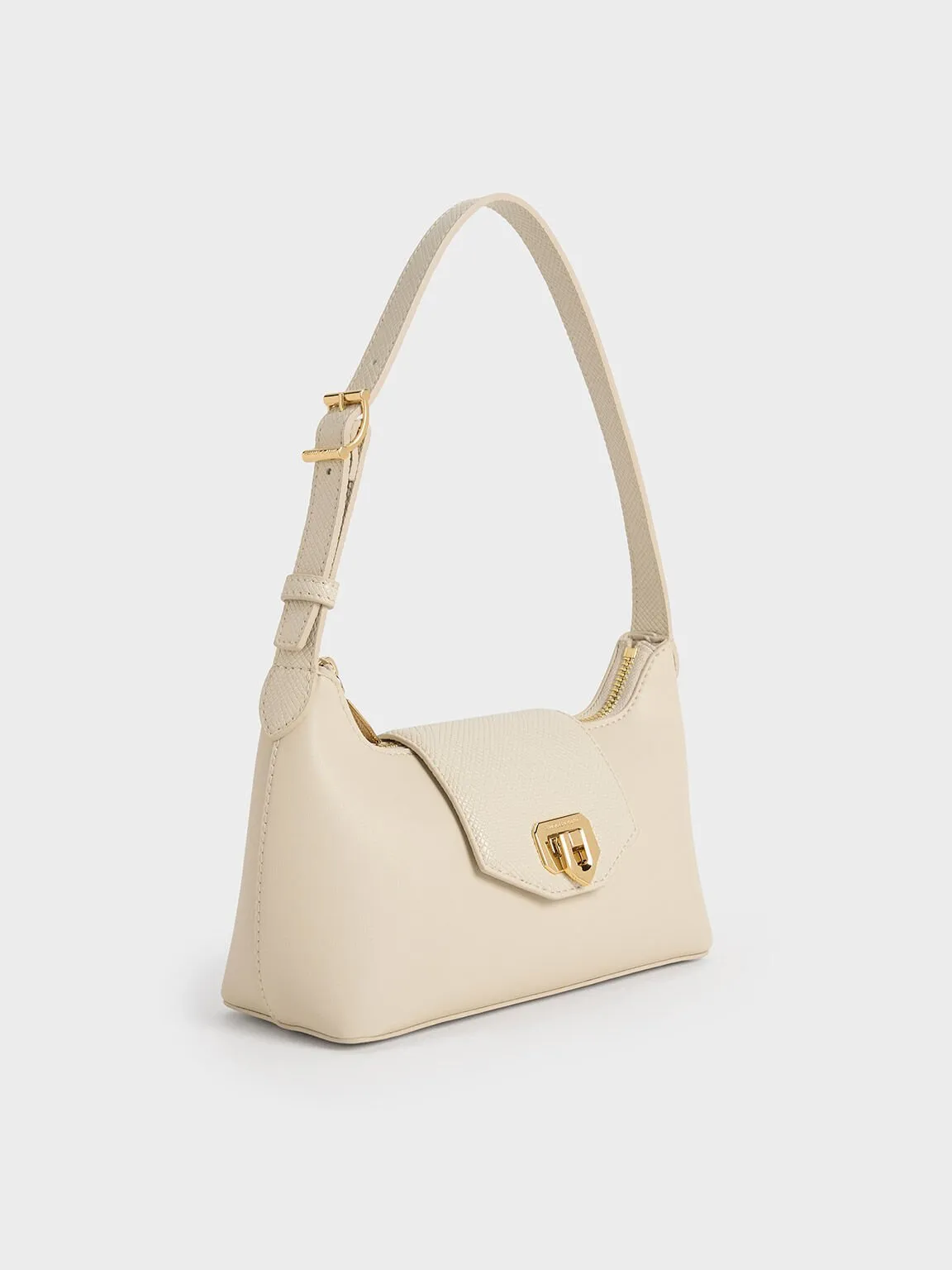 Arwen Belted Shoulder Bag - Beige