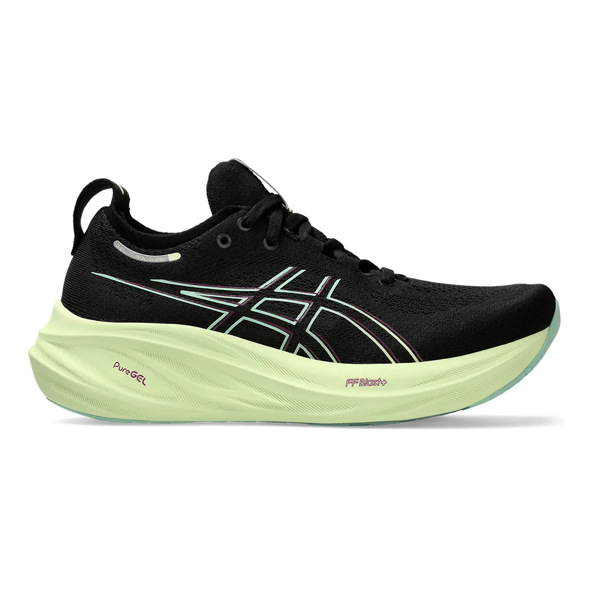 Asics Gel Nimbus 26 - Black - Cool Matcha