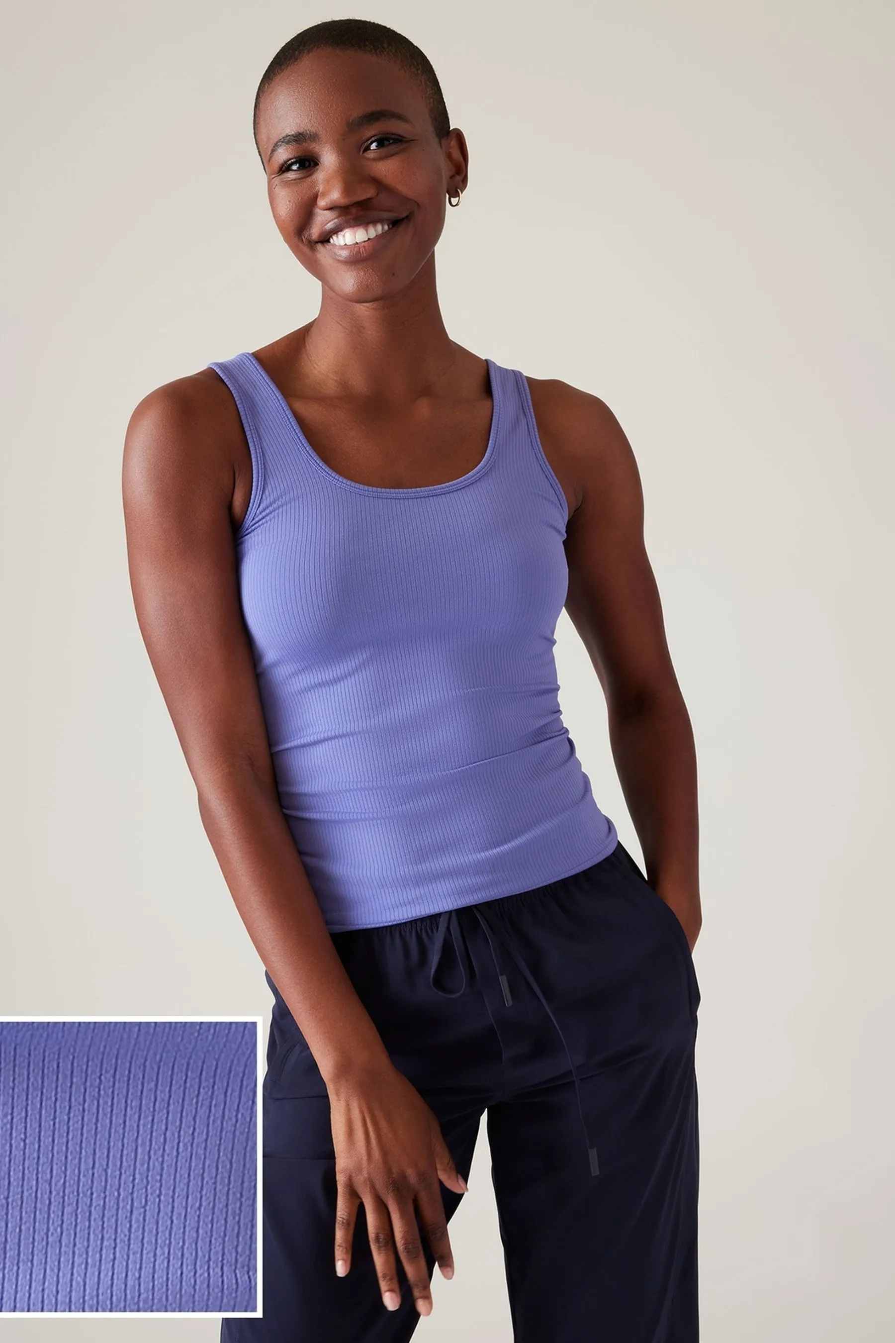 Athleta Purple Renew Seamless Scoop Tank Sports Vest