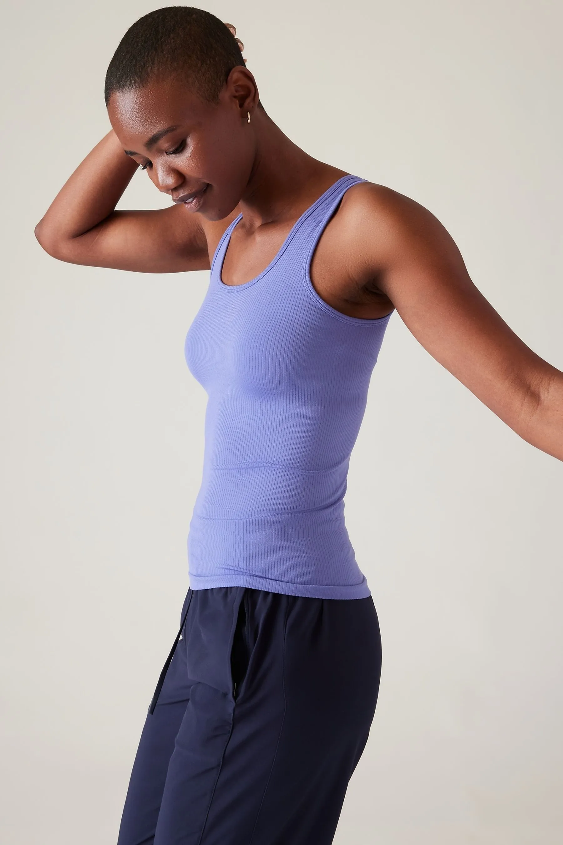 Athleta Purple Renew Seamless Scoop Tank Sports Vest