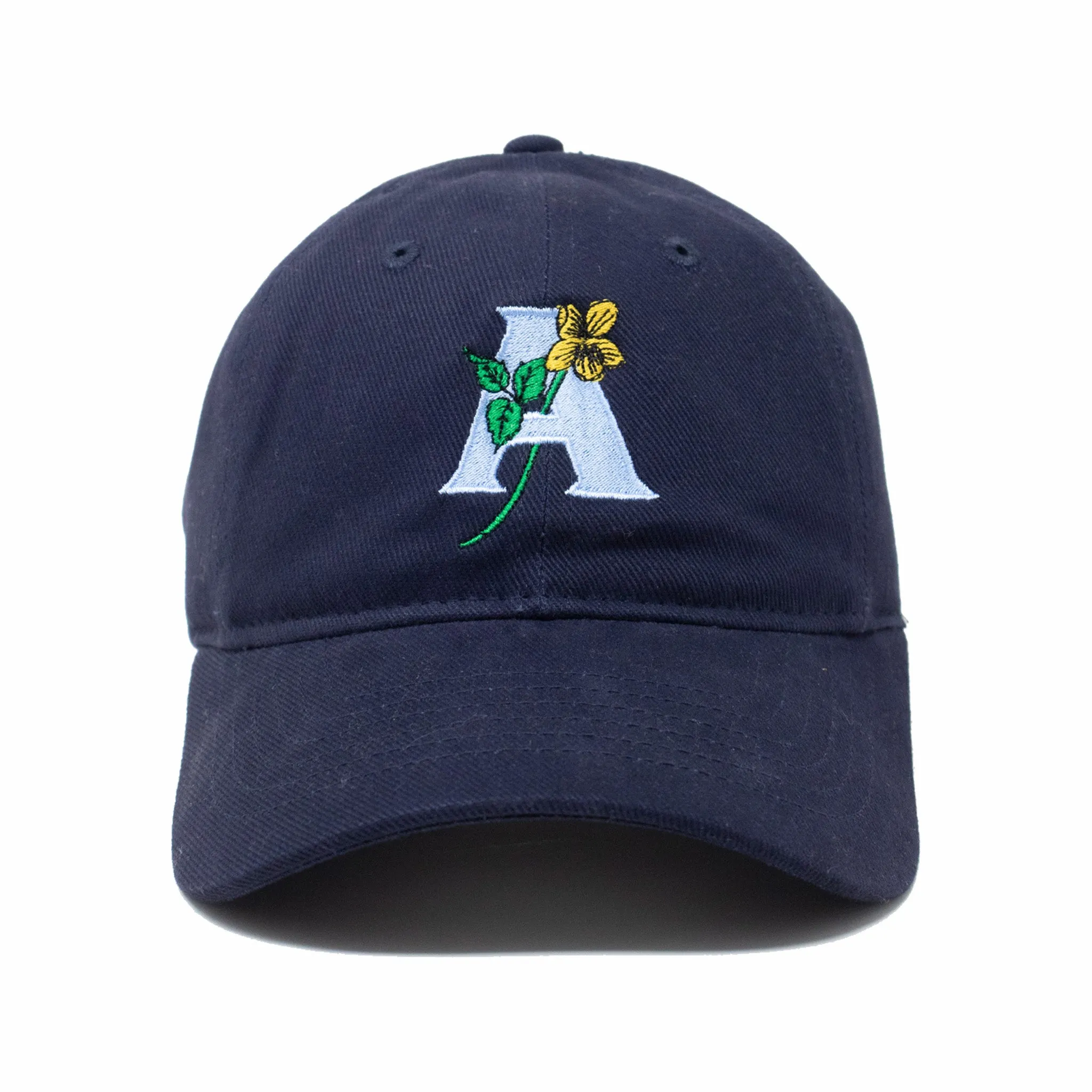 August Spring Flower 6 Panel Hat (Navy)