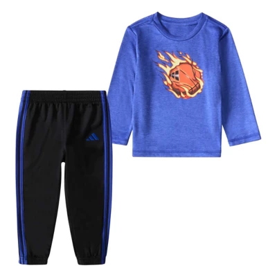 Baby Boys' adidas Melange T-Shirt and Joggers Set