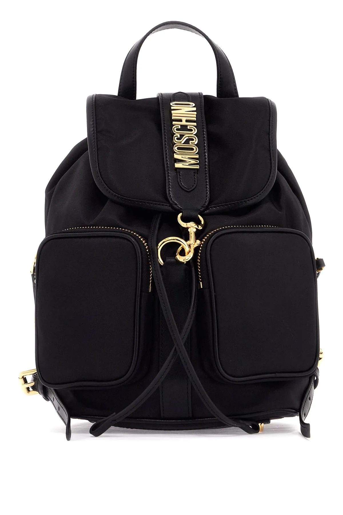 backpack with metal lettering B7603 8202 MULTI BLACK