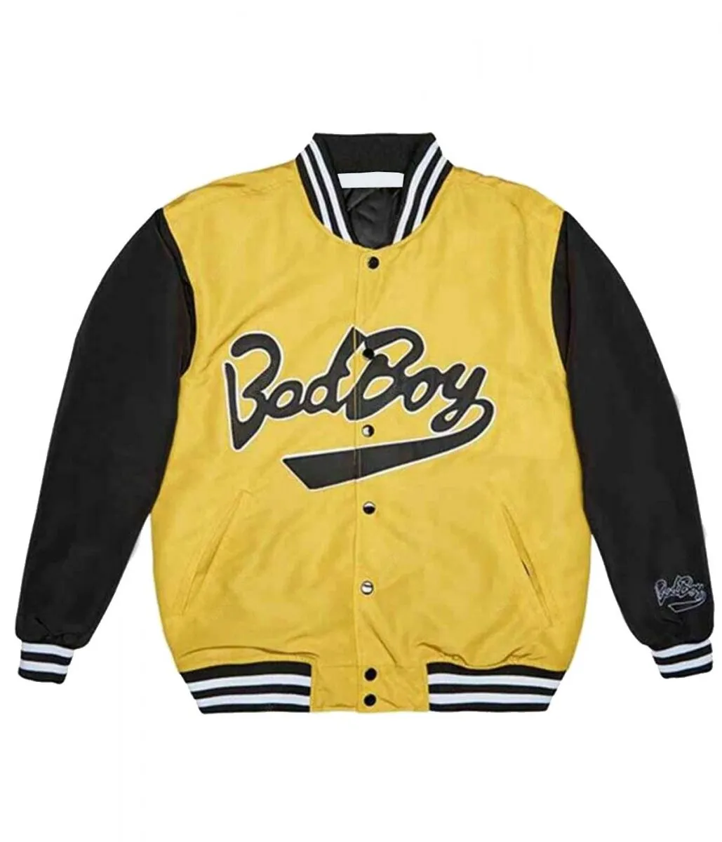 Bad Boy Notorious B.I.G 72 Varsity Yellow and Black Jacket