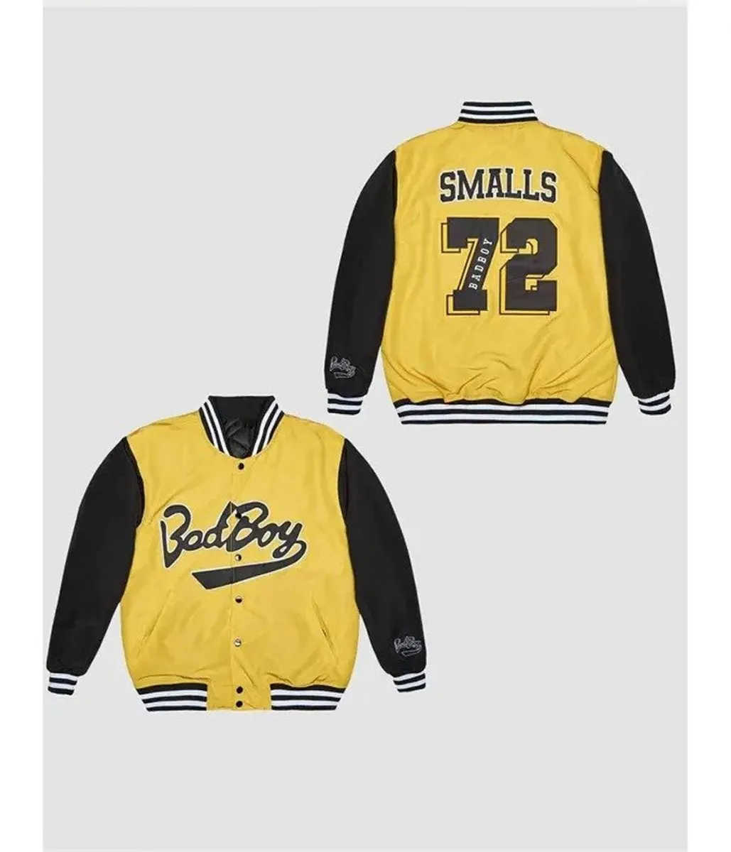 Bad Boy Notorious B.I.G 72 Varsity Yellow and Black Jacket