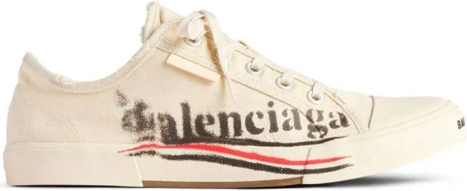 Balenciaga Paris canvas sneakers White