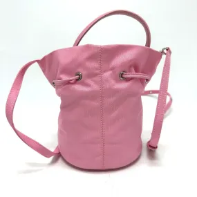 BALENCIAGA Shoulder Bag 619458 Nylon pink Handbag Wheel XS Drawstring Bucket Women