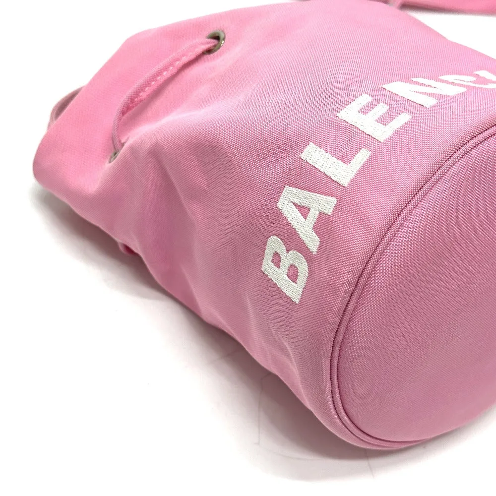 BALENCIAGA Shoulder Bag 619458 Nylon pink Handbag Wheel XS Drawstring Bucket Women