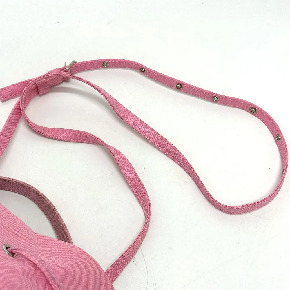 BALENCIAGA Shoulder Bag 619458 Nylon pink Handbag Wheel XS Drawstring Bucket Women