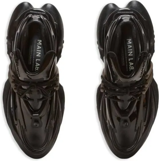 Balmain Unicorn Main Lab leather sneakers Black