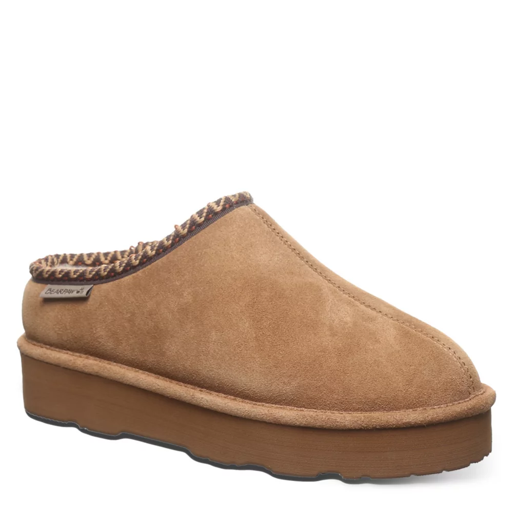 BEARPAW  WOMENS MARTIS PLATFORM SLIPPER