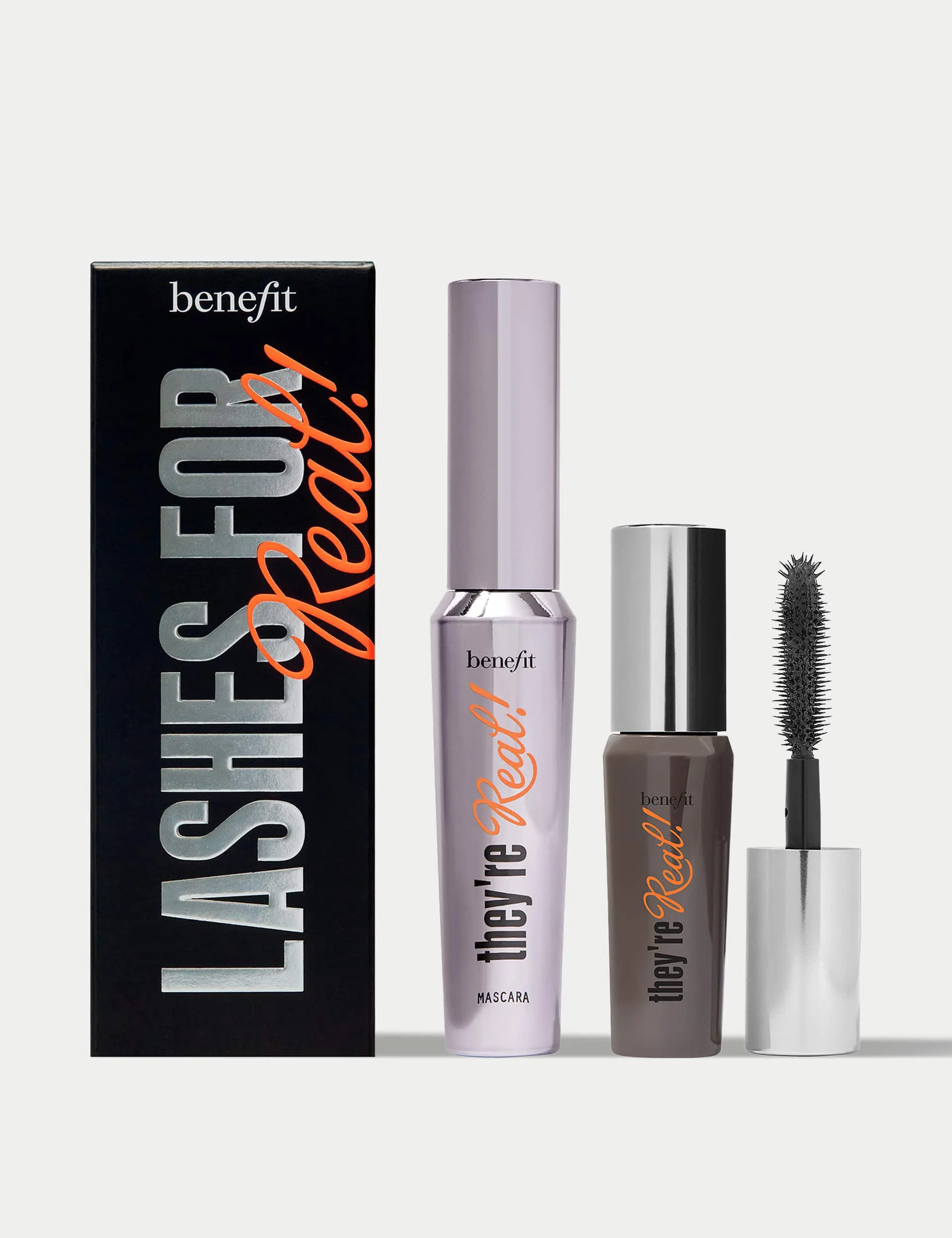 Benefit Women's Lashes for Real! They're Real Mascara Booster Set worth £42 12.5g - Black, Black
