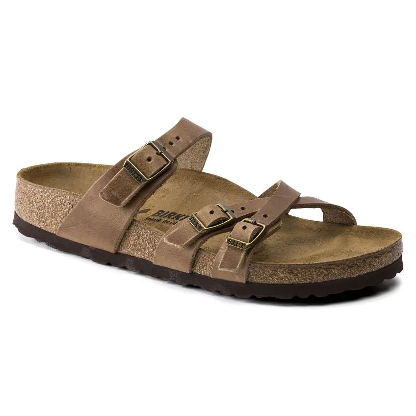 Birkenstock Franca Oiled Leather Tobacco Brown