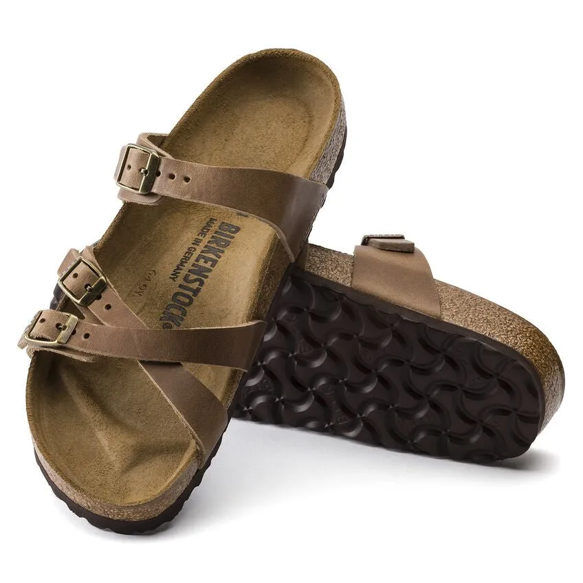 Birkenstock Franca Oiled Leather Tobacco Brown