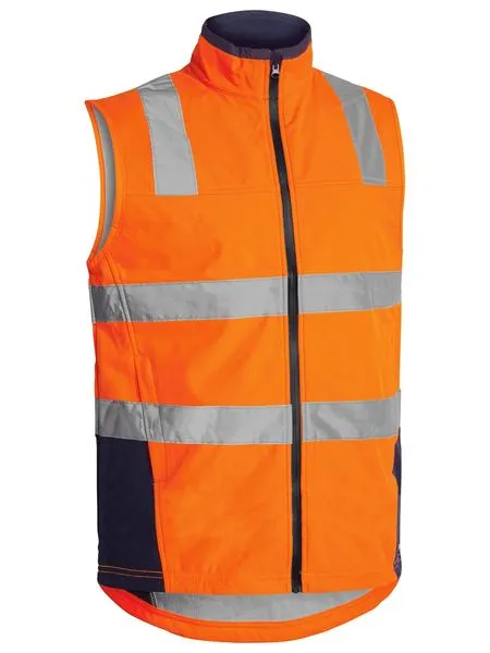 Bisley Taped Hi Vis Soft Shell Vest-(BV0348T)-