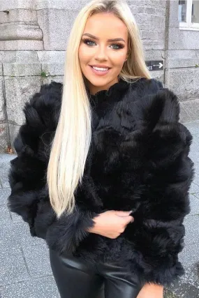 Black Faux Fur Jacket Zara