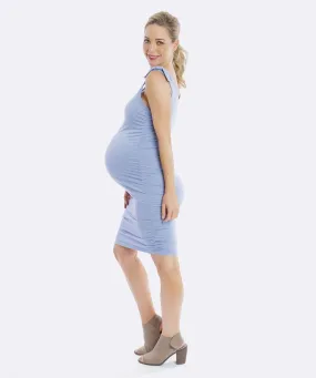 Bonnie Summer Maternity Dress in Blue